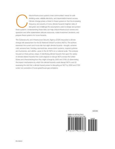 Produktbild: Assessing Risk to National Critical Functions as a Result of Climate Change
