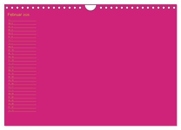 Produktbild: Bastel-Geburtstagskalender pink / Geburtstagskalender (Wandkalender 2026 DIN A4 quer), CALVENDO Monatskalender