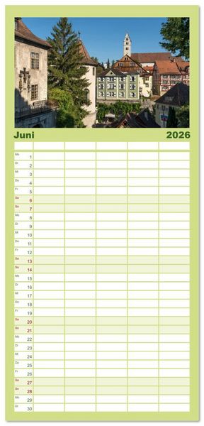 Produktbild: Familienplaner 2026 - Deutschlands sch&ouml;nste Altst&auml;dte - Baden-W&uuml;rttemberg mit 5 Spalten (Wandkalender, 21 x 45 cm) CALVENDO