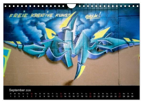 Produktbild: Graffiti - Kunst aus der Dose (Wandkalender 2026 DIN A4 quer), CALVENDO Monatskalender