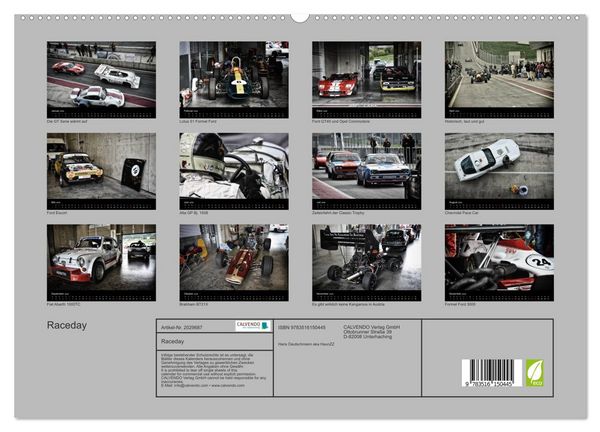 Produktbild: Raceday (hochwertiger Premium Wandkalender 2026 DIN A2 quer), Kunstdruck in Hochglanz