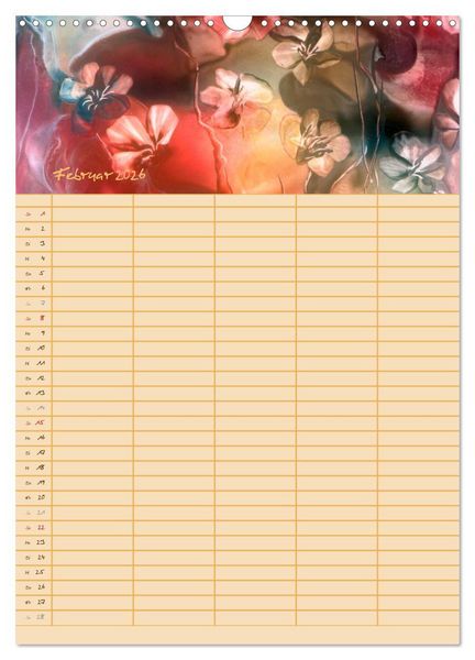 Produktbild: Bl&uuml;tenzauber - Familienplaner 2026 (Wandkalender 2026 DIN A3 hoch), CALVENDO Monatskalender
