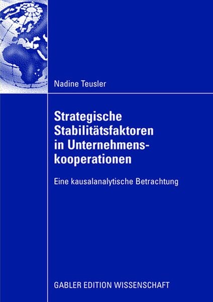Produktbild: Strategische Stabilit&auml;tsfaktoren in Unternehmenskooperationen
