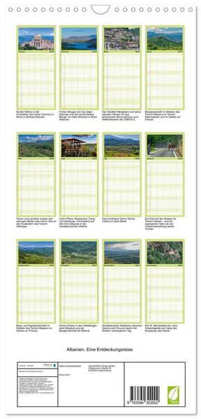 Produktbild: Familienplaner 2027 - Albanien. Eine Entdeckungsreise. mit 5 Spalten (Wandkalender, 21 x 45 cm) CALVENDO