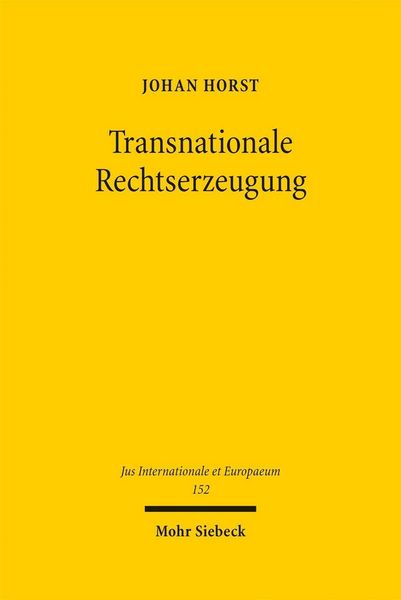 Produktbild: Transnationale Rechtserzeugung