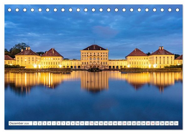 Produktbild: Abend in M&uuml;nchen (Tischkalender 2026 DIN A5 quer), CALVENDO Monatskalender