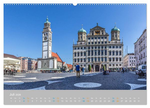 Produktbild: Augsburg - Stadt der Renaissance (hochwertiger Premium Wandkalender 2026 DIN A2 quer), Kunstdruck in Hochglanz