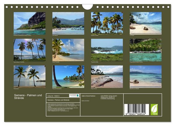 Produktbild: Samana - Palmen und Str&auml;nde (Wandkalender 2026 DIN A4 quer), CALVENDO Monatskalender