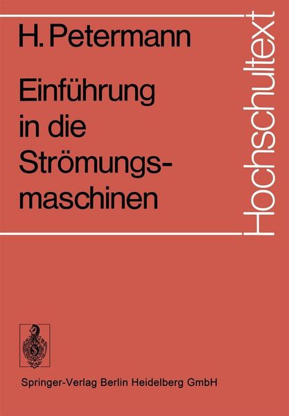 Produktbild: Einf&uuml;hrung in die Str&ouml;mungsmaschinen