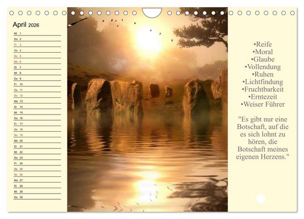 Produktbild: Tarot. Spirituell durch das Jahr (Wandkalender 2026 DIN A4 quer), CALVENDO Monatskalender