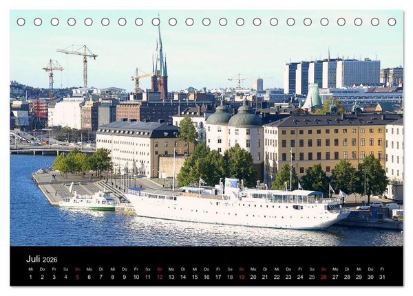 Produktbild: Sommer in Stockholm 2026 (Tischkalender 2026 DIN A5 quer), CALVENDO Monatskalender