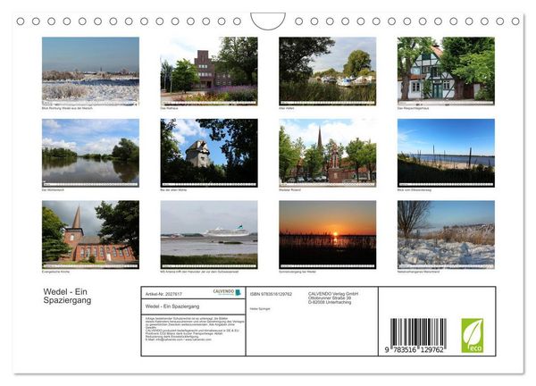 Produktbild: Wedel - Ein Spaziergang (Wandkalender 2026 DIN A4 quer), CALVENDO Monatskalender