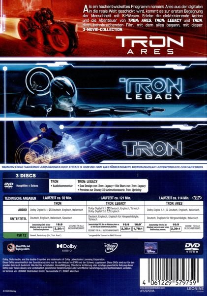 Produktbild: TRON - 3-Movie-Collection [3 DVDs]