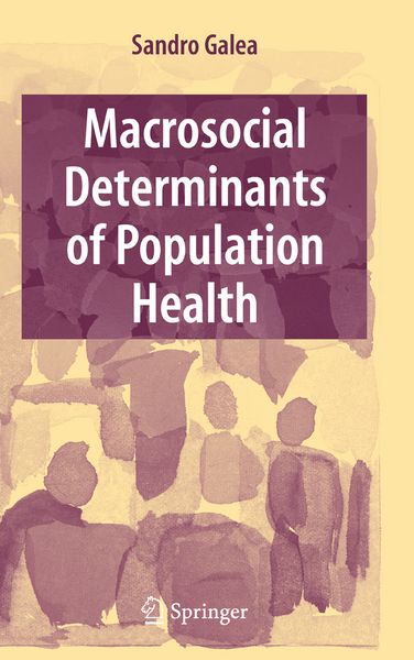 Produktbild: Macrosocial Determinants of Population Health