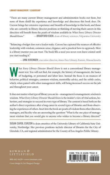 Produktbild: What Every Library Director Should Know
