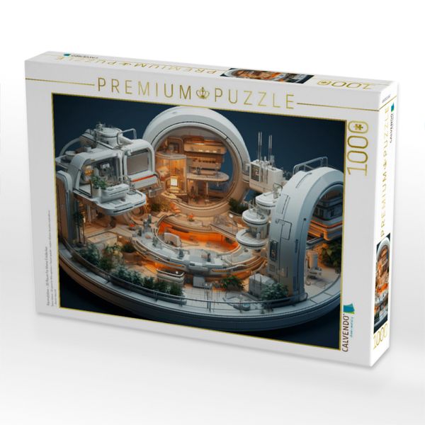 Produktbild: CALVENDO Puzzle Raumstation - 3D Raum f&uuml;r kleine Entdecker | 1000 Teile Lege-Gr&ouml;&szlig;e 64x48cm Foto-Puzzle f&uuml;r gl&uuml;ckliche Stunden