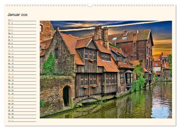 Produktbild: Br&uuml;gge - Venedig des Nordens (Wandkalender 2026 DIN A2 quer), CALVENDO Monatskalender