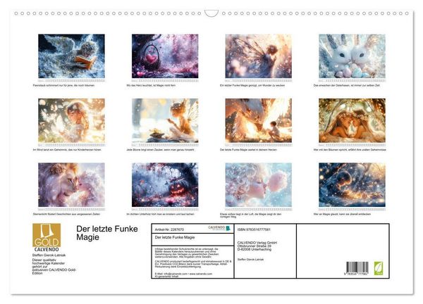 Produktbild: Der letzte Funke Magie (Wandkalender 2027 DIN A2 quer), CALVENDO Monatskalender