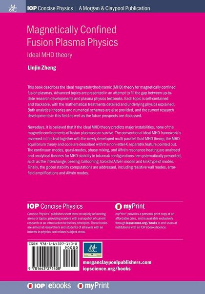Produktbild: Magnetically Confined Fusion Plasma Physics