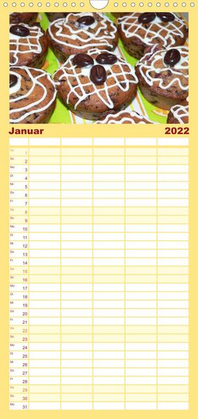 Produktbild: Familienplaner S&uuml;&szlig;es aus der Vollwert-Backstube (Wandkalender 2022 , 21 cm x 45 cm, hoch)