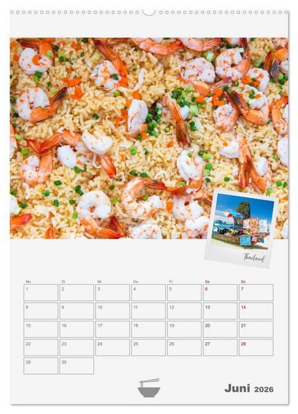 Produktbild: Street Food - K&uuml;chenplaner (Wandkalender 2026 DIN A2 hoch), CALVENDO Monatskalender