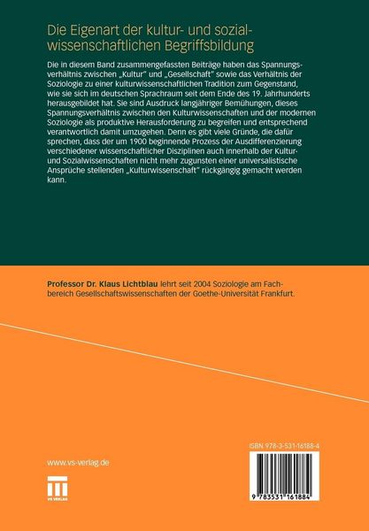 Produktbild: Die Eigenart der kultur- und sozialwissenschaftlichen Begriffsbildung