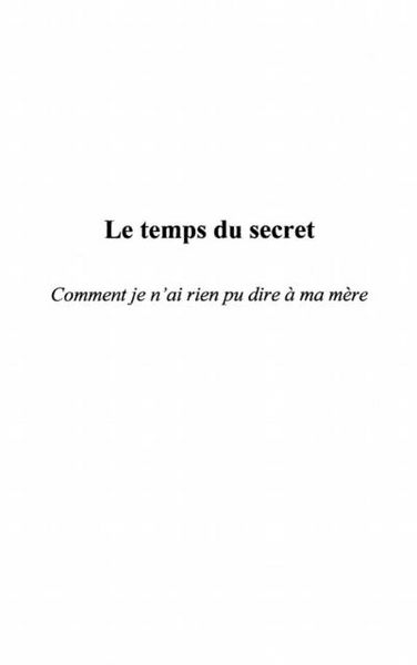 Produktbild: Temps du secret le