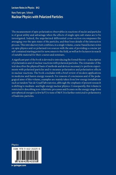 Produktbild: Nuclear Physics with Polarized Particles
