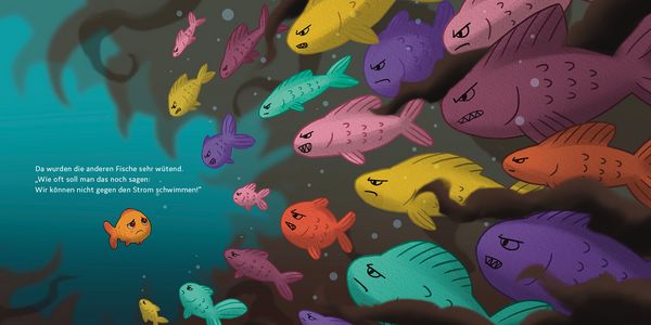 Produktbild: Der kleine Fisch schwimmt gegen den Strom