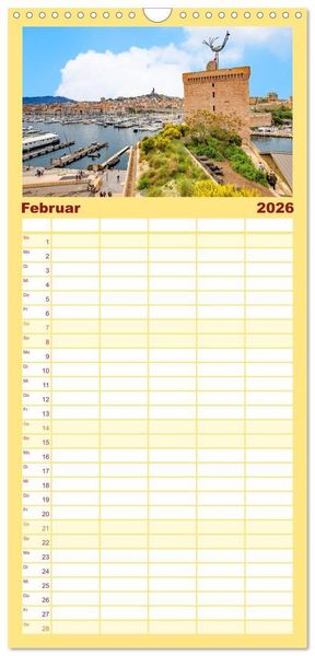 Produktbild: Familienplaner 2026 - Zauber der C&ocirc;te d'Azur mit 5 Spalten (Wandkalender, 21 x 45 cm) CALVENDO
