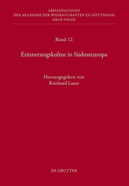 Produktbild: Erinnerungskultur in S&uuml;dosteuropa