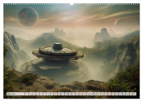 Produktbild: Extraterrestrisch - Auf fremden Planeten (hochwertiger Premium Wandkalender 2026 DIN A2 quer), Kunstdruck in Hochglanz