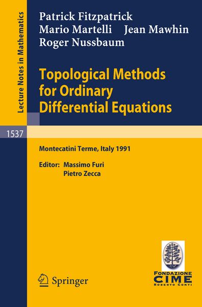 Produktbild: Topological Methods for Ordinary Differential Equations