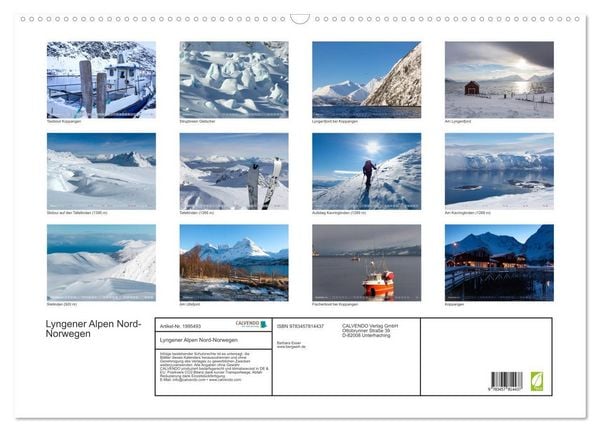 Produktbild: Lyngener Alpen Nord-Norwegen (Wandkalender 2026 DIN A2 quer), CALVENDO Monatskalender