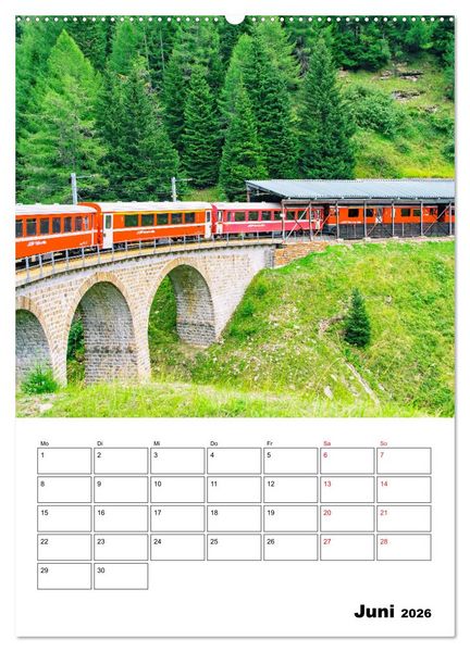 Produktbild: Rh&auml;tische Bahn - aussichtsreiches Bahnerlebnis (Wandkalender 2026 DIN A2 hoch), CALVENDO Monatskalender