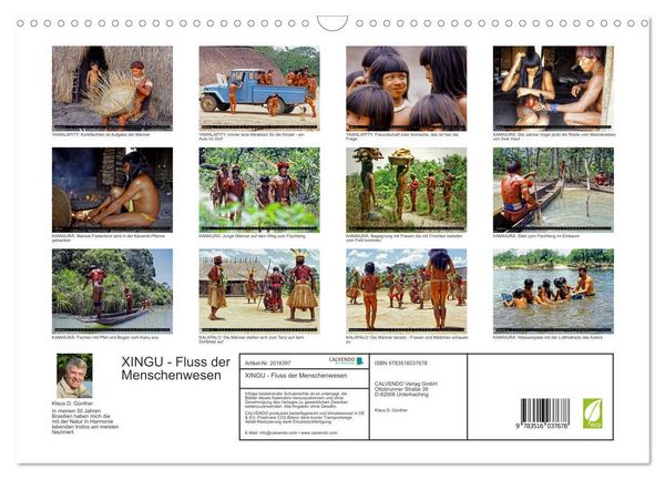 Produktbild: XINGU - Fluss der Menschenwesen (Wandkalender 2026 DIN A3 quer), CALVENDO Monatskalender