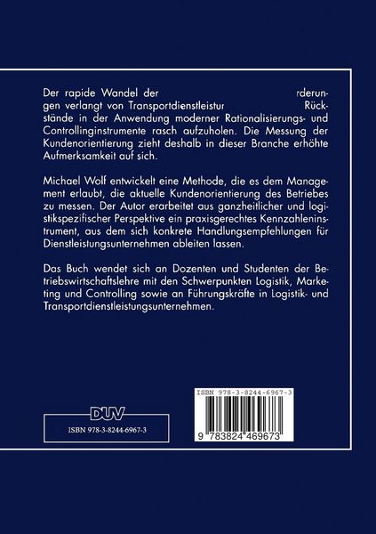 Produktbild: Kundenorientierung von Transportdienstleistern
