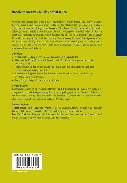 Produktbild: Handbuch Jugend - Musik - Sozialisation