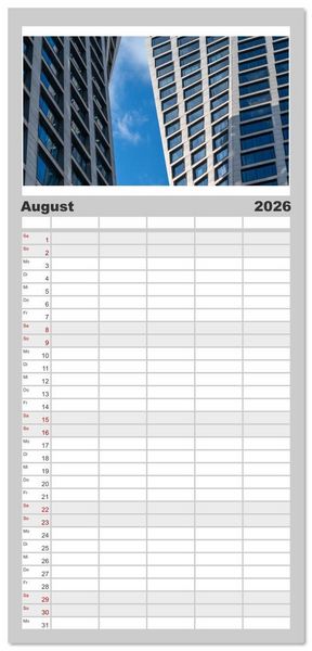 Produktbild: Familienplaner 2026 - Fassadenpoesie &ndash; Muster & Strukturen aus New York mit 5 Spalten (Wandkalender, 21 x 45 cm) CALVENDO