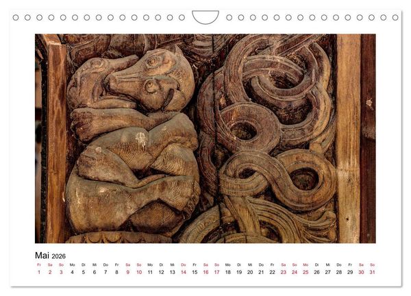 Produktbild: Stabkirchen Norwegens - Mittelalterliche Mystik in Holz (Wandkalender 2026 DIN A4 quer), CALVENDO Monatskalender