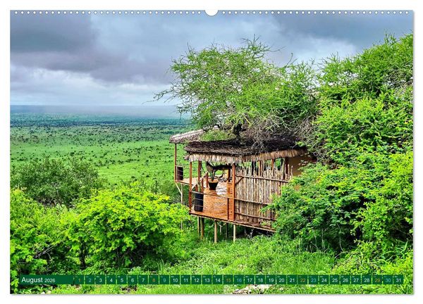 Produktbild: Im Einklang mit der Natur - Soroi Lions Bluff Lodge Kenia (hochwertiger Premium Wandkalender 2026 DIN A2 quer), Kunstdruck in Hochglanz