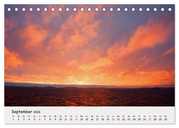 Produktbild: Auf dem Weg zum Nordkap (Tischkalender 2026 DIN A5 quer), CALVENDO Monatskalender