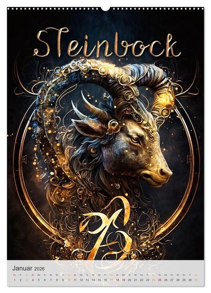 Produktbild: Fantasievolle Sternzeichen (hochwertiger Premium Wandkalender 2026 DIN A2 hoch), Kunstdruck in Hochglanz