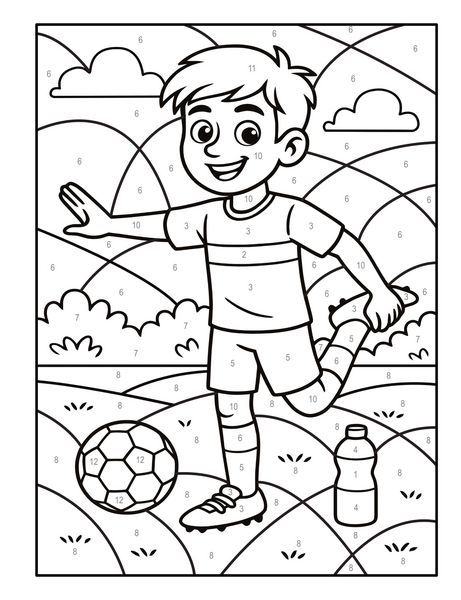 Produktbild: Malen nach Zahlen Fu&szlig;ball Malbuch f&uuml;r Kinder ab 5&ndash;7 Jahren