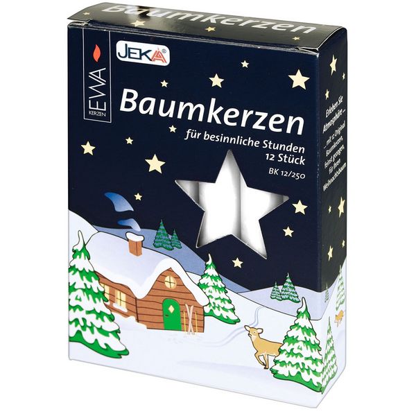 Baumkerzen weiß 15x125mm 12 Stück
