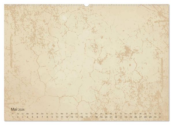 Produktbild: Vintage DIY Bastel-Kalender - Zum Selbstgestalten (hochwertiger Premium Wandkalender 2026 DIN A2 quer), Kunstdruck in Hochglanz