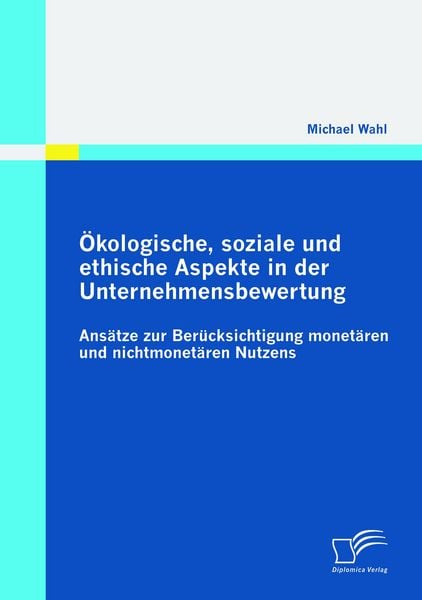 Produktbild: &Ouml;kologische, soziale und ethische Aspekte in der Unternehmensbewertung