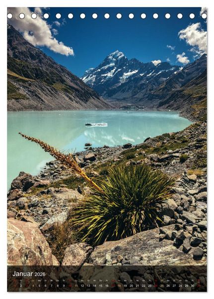 Produktbild: NEUSEELAND - TRAUMZIEL AM ANDEREN ENDE DER WELT (Tischkalender 2026 DIN A5 hoch), CALVENDO Monatskalender