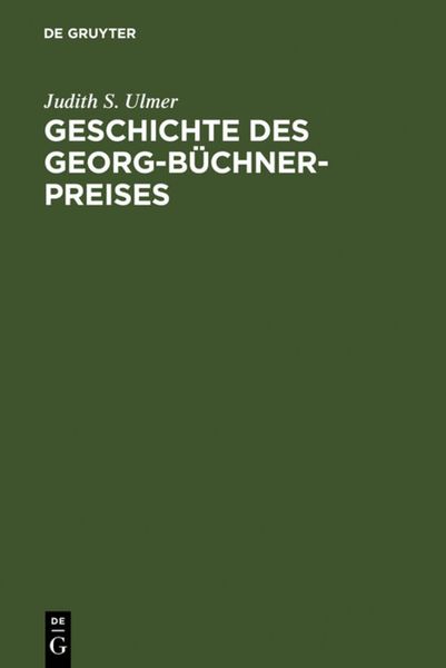 Produktbild: Geschichte des Georg-B&uuml;chner-Preises