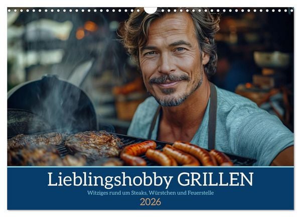 Produktbild: Lieblingshobby Grillen (Wandkalender 2026 DIN A3 quer), CALVENDO Monatskalender